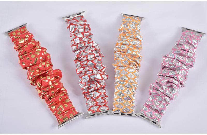 Bling Scrunchies Elastic Strap Apple Watch Band 6 5 4 3 2 SE 44/42/40/38