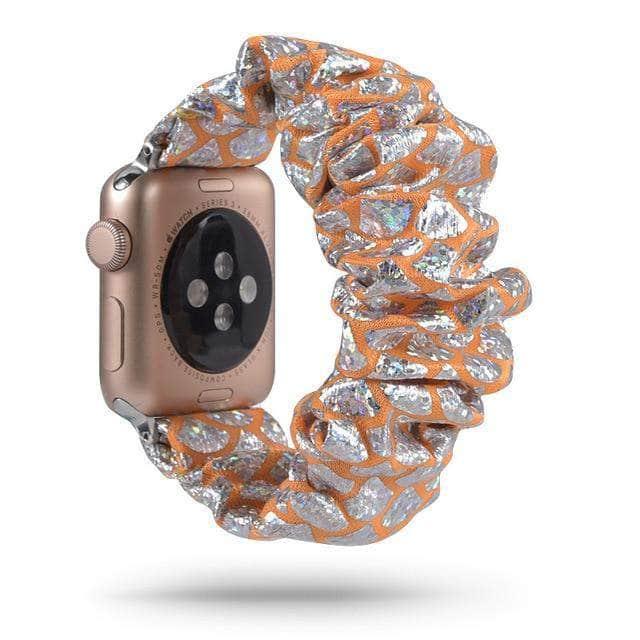 Bling Scrunchies Elastic Strap Apple Watch Band 6 5 4 3 2 SE 44/42/40/38