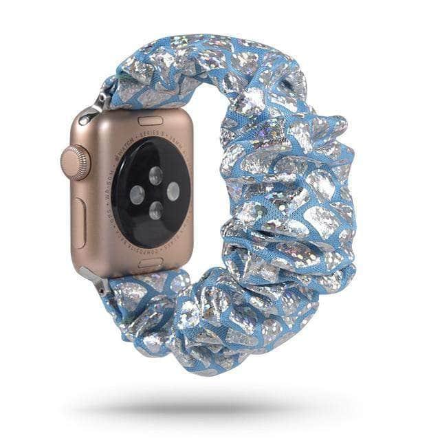 Bling Scrunchies Elastic Strap Apple Watch Band 6 5 4 3 2 SE 44/42/40/38