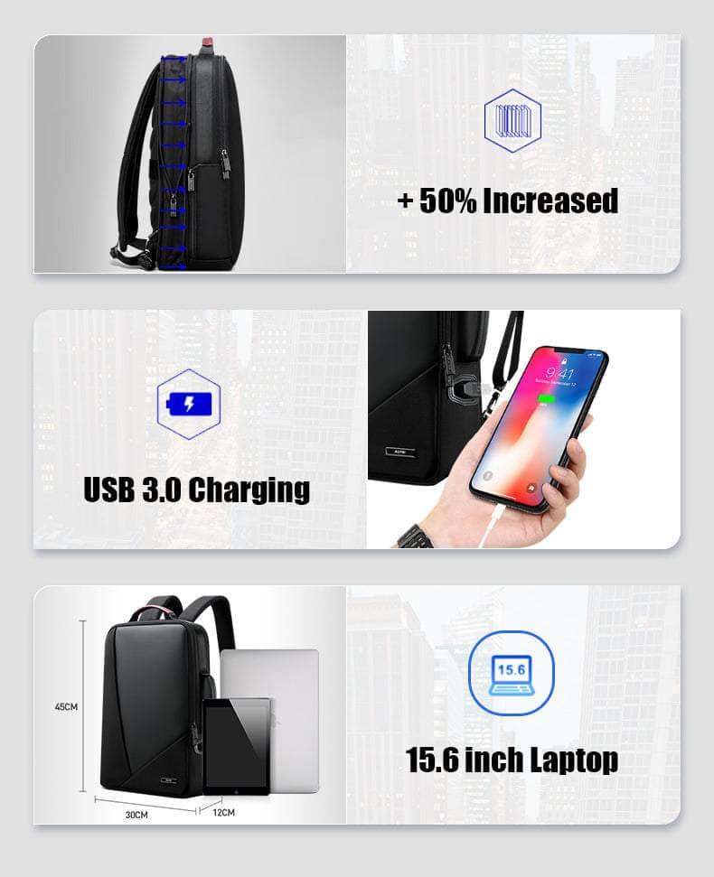 BOPAI Business USB Anti-Theft Computer Backpack