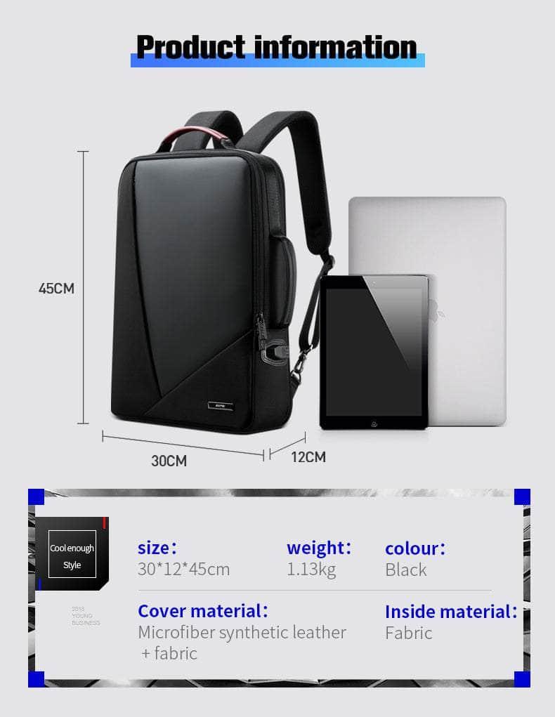 BOPAI Business USB Anti-Theft Computer Backpack