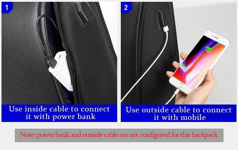 BOPAI Shell Shape Business Office Work USB Charge Shoulder Bag