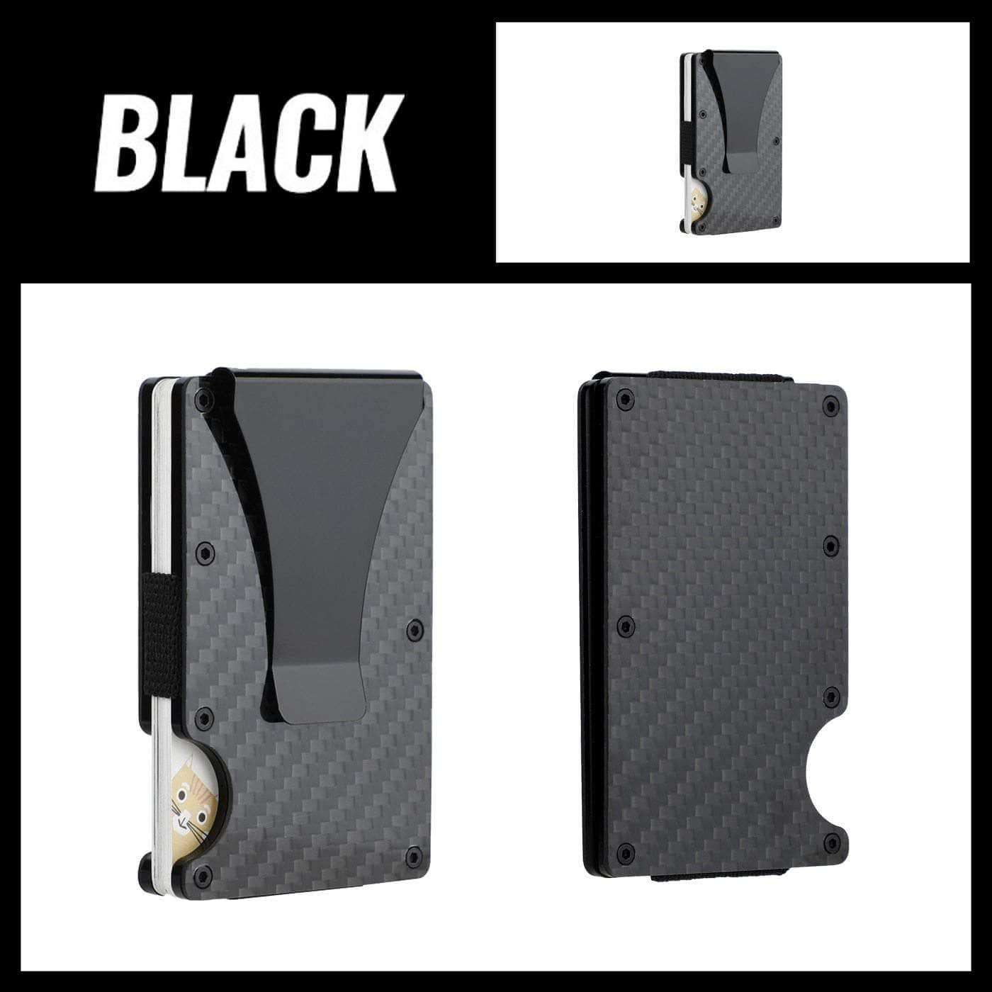 Carbon Fiber Card Holder Mini Slim Wallet RFID Magic Wallet