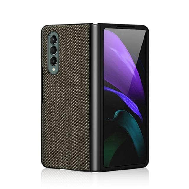 Carbon Fiber Texture Ring Bracket Galaxy Z Fold 3 5G case