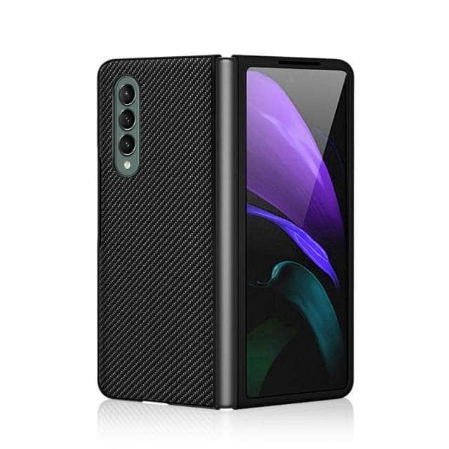 Carbon Fiber Texture Ring Bracket Galaxy Z Fold 3 5G case