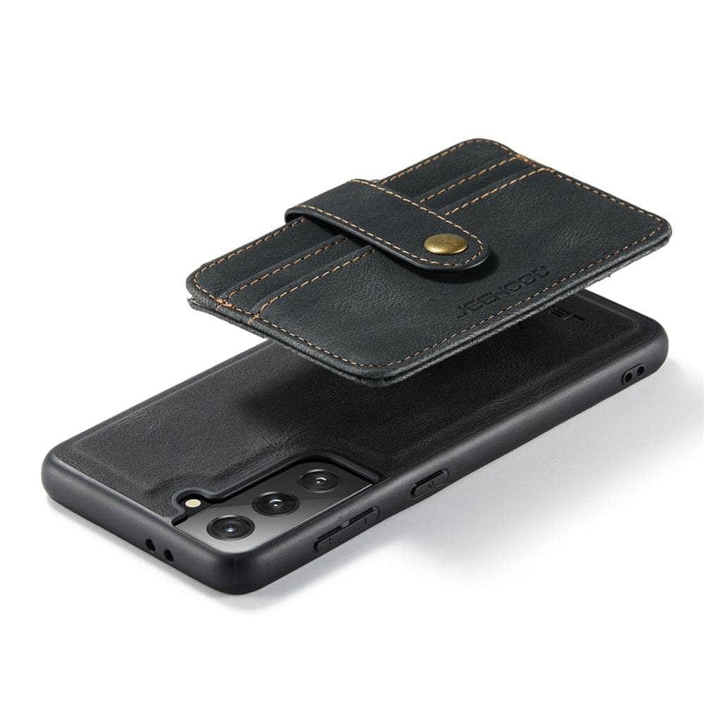 Card Slot Leather Galaxy S22 Case