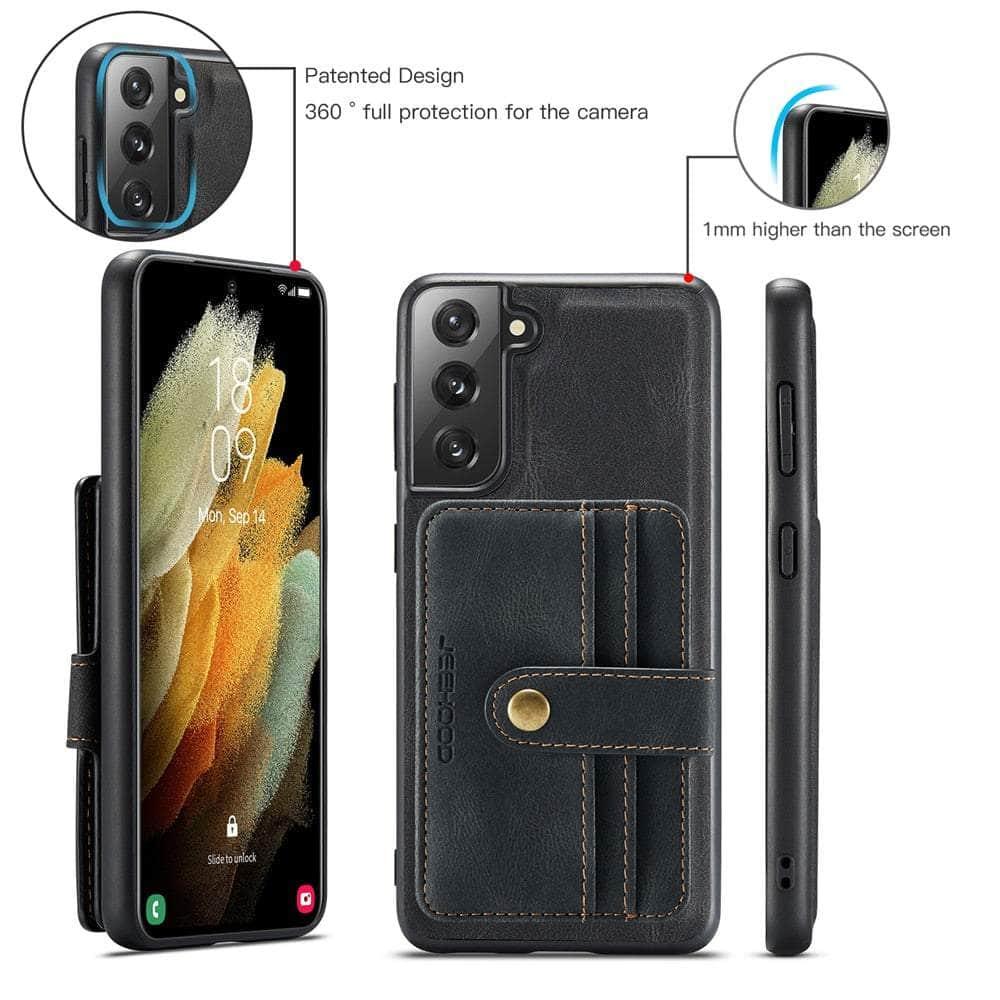 Card Slot Leather Galaxy S22 Ultra Case