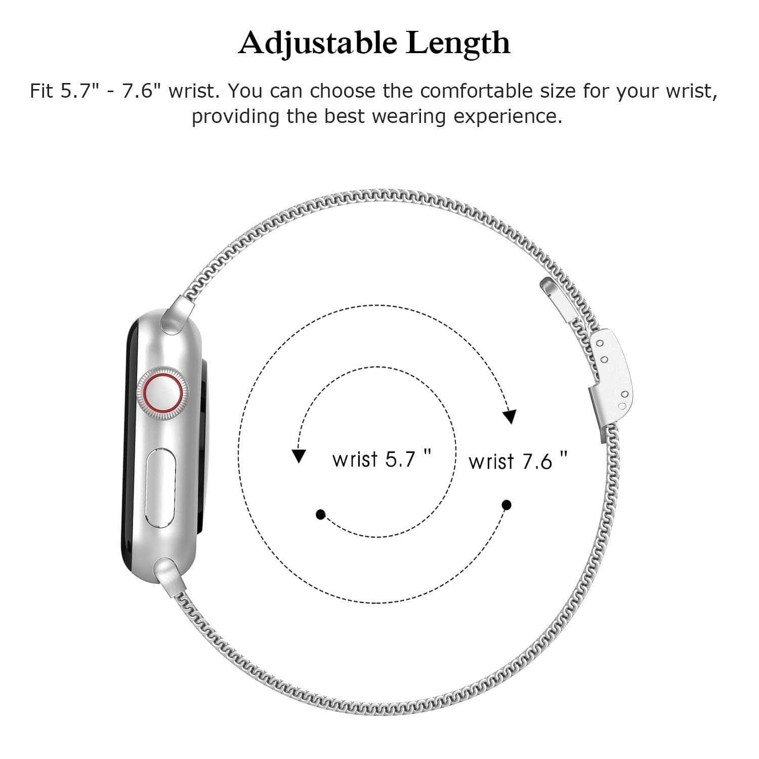 Classic Milanese Loop Apple Watch Band 6 5 4 3 2 1 SE 44/42/40/38 - CaseBuddy