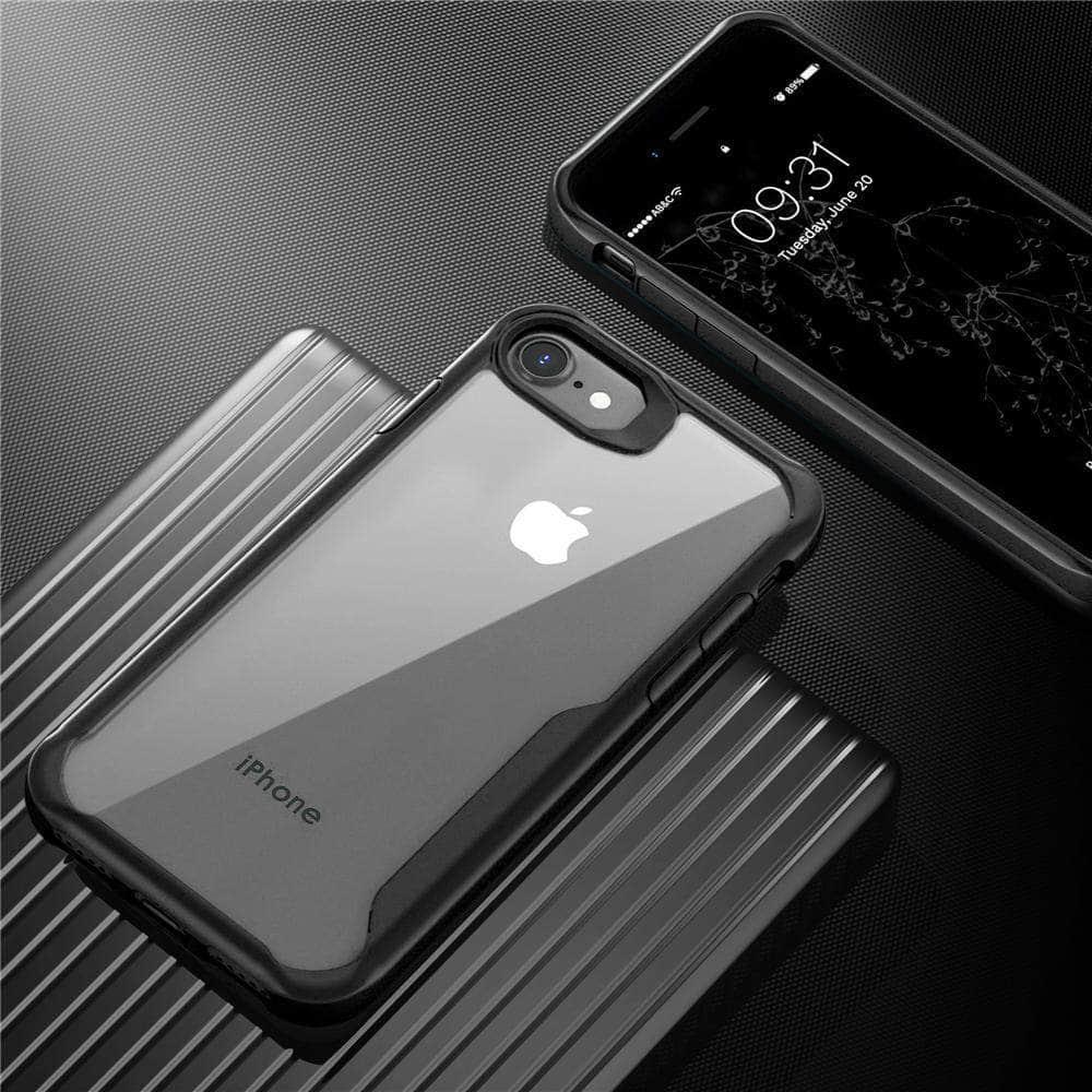 Clear iPhone SE 2020 4.7" Slim TPU+PC Protective Shockproof Armor Cover - CaseBuddy