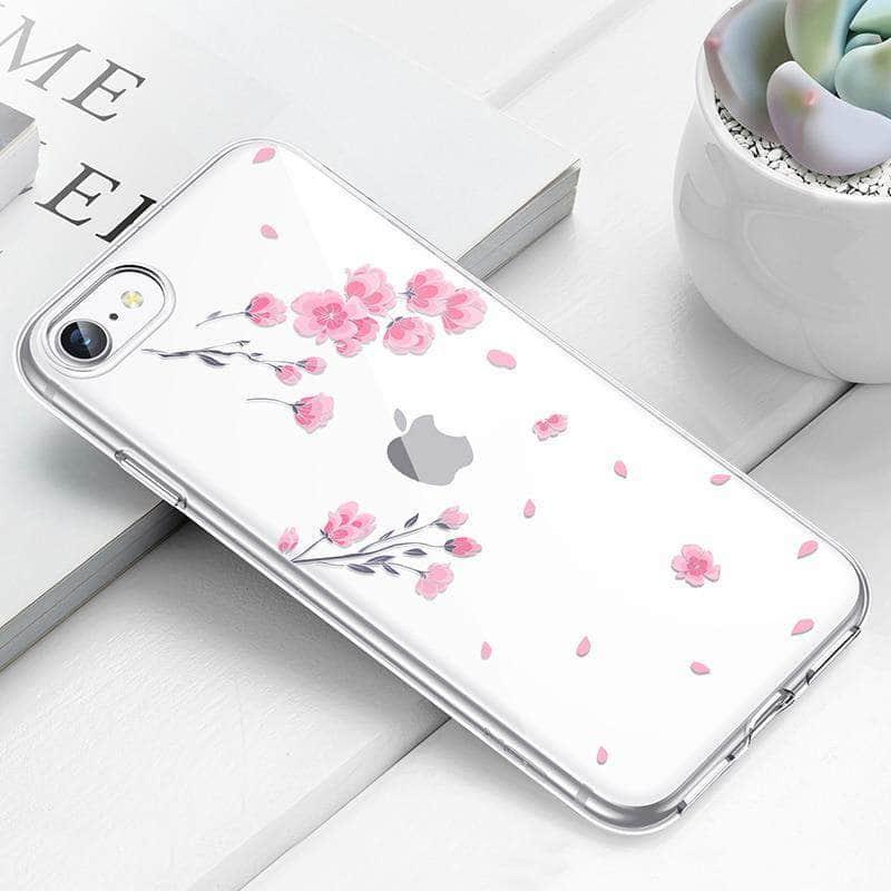 ESR Clear iPhone SE 2020 Anti-Knock Flower Back Cover - CaseBuddy