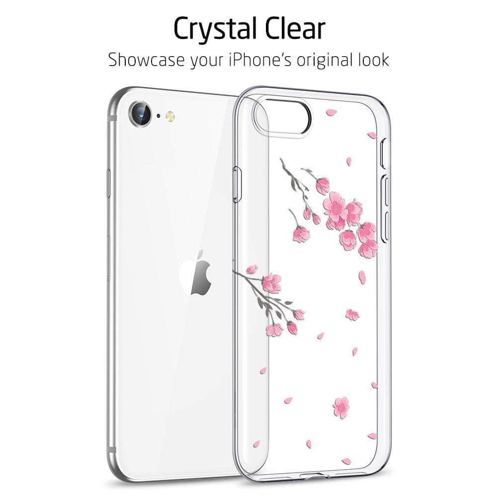 ESR Clear iPhone SE 2020 Anti-Knock Flower Back Cover - CaseBuddy