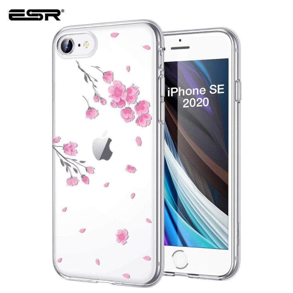 ESR Clear iPhone SE 2020 Anti-Knock Flower Back Cover - CaseBuddy