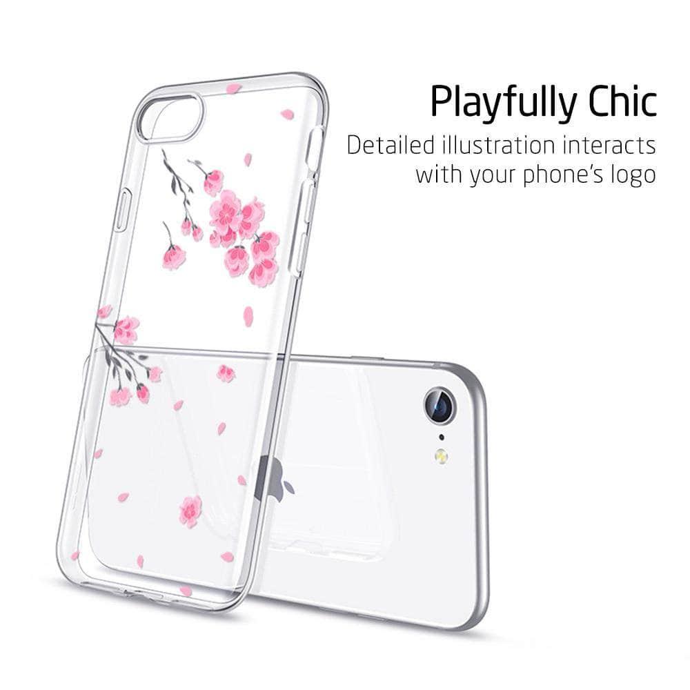 ESR Clear iPhone SE 2020 Anti-Knock Flower Back Cover - CaseBuddy