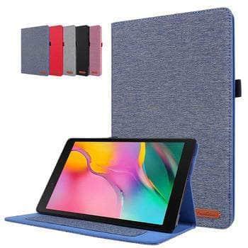 Cloth Pattern Book Style Galaxy Tab A7 10.4 T500 T505 Stand Cover Card Slots - CaseBuddy