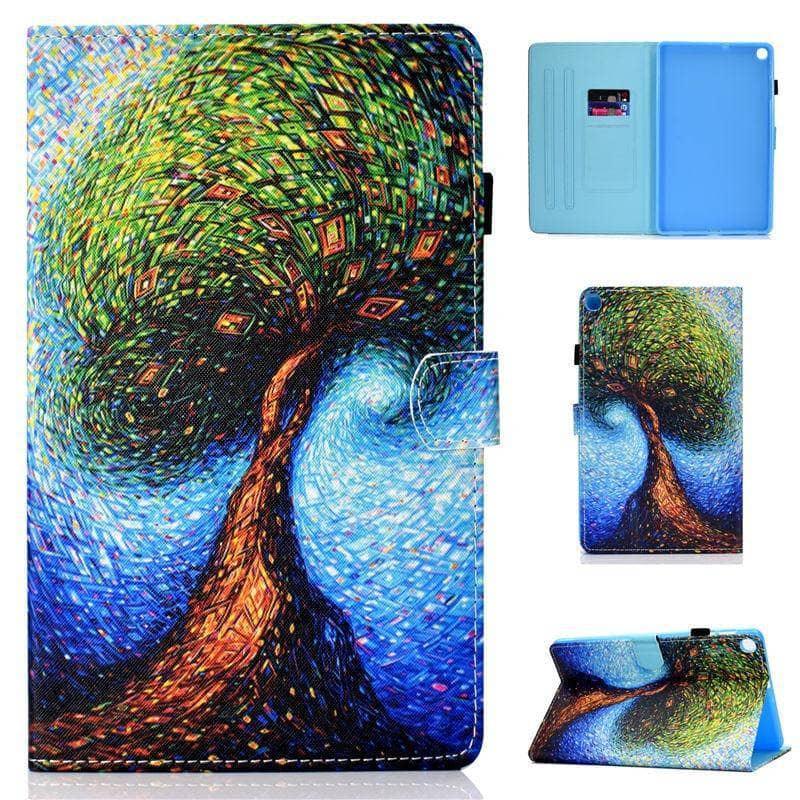 Colourful Pattern Case Galaxy Tab A 10.1 2019 T510 T515 Tablet Stand Shell - CaseBuddy