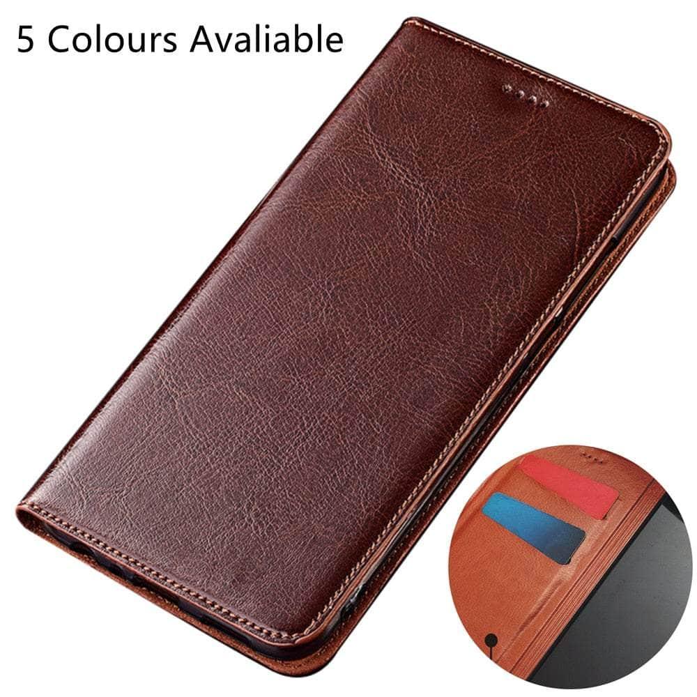 CaseBuddy Australia Casebuddy Crazy Horse Real Leather Magnetic S22 Plus Case