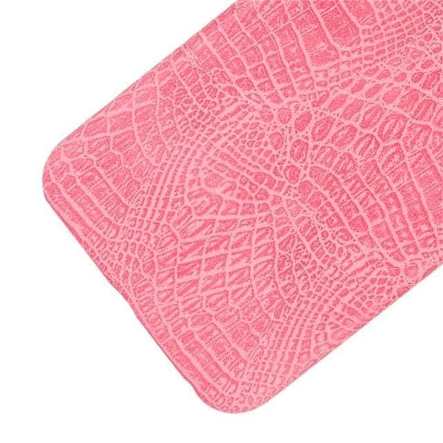 CaseBuddy Australia Casebuddy iPhone SE 2022 / Pink Crocodile Leather Look iPhone SE 2022 Phone Case