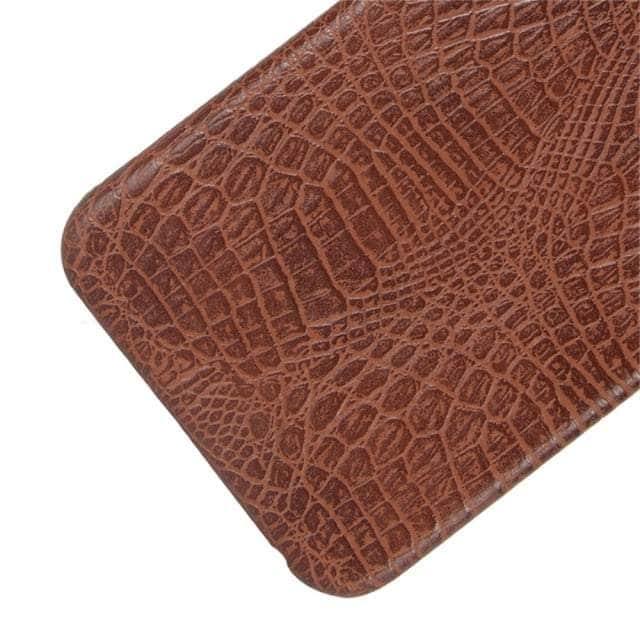 CaseBuddy Australia Casebuddy iPhone SE 2022 / Brown Crocodile Leather Look iPhone SE 2022 Phone Case