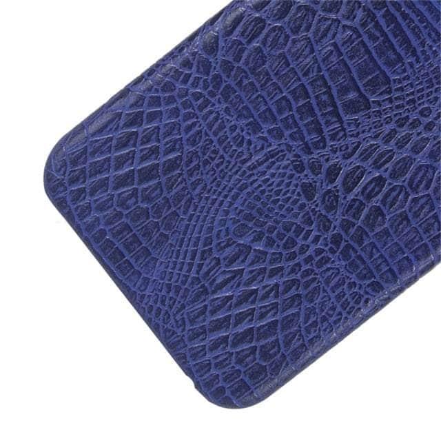 CaseBuddy Australia Casebuddy iPhone SE 2022 / Dark Blue Crocodile Leather Look iPhone SE 2022 Phone Case