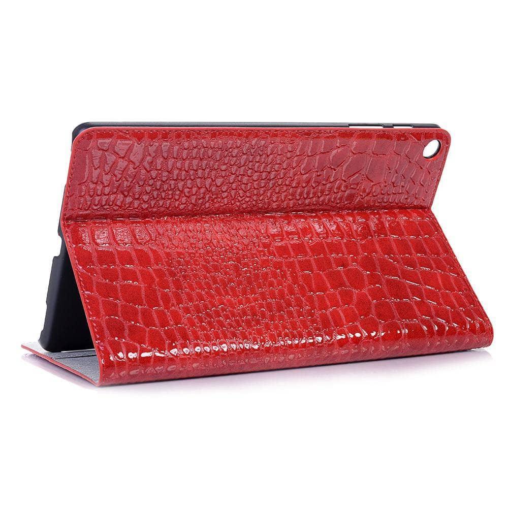 Crocodile Pattern Folio Case Galaxy Tab A 10.1 2019 T510 T515 Stand Card Slot - CaseBuddy