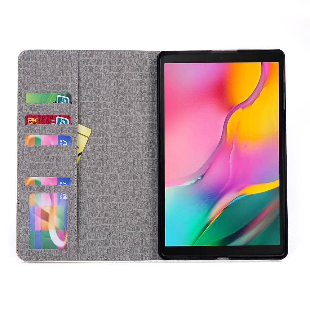 Crocodile Pattern Folio Case Galaxy Tab A 10.1 2019 T510 T515 Stand Card Slot - CaseBuddy