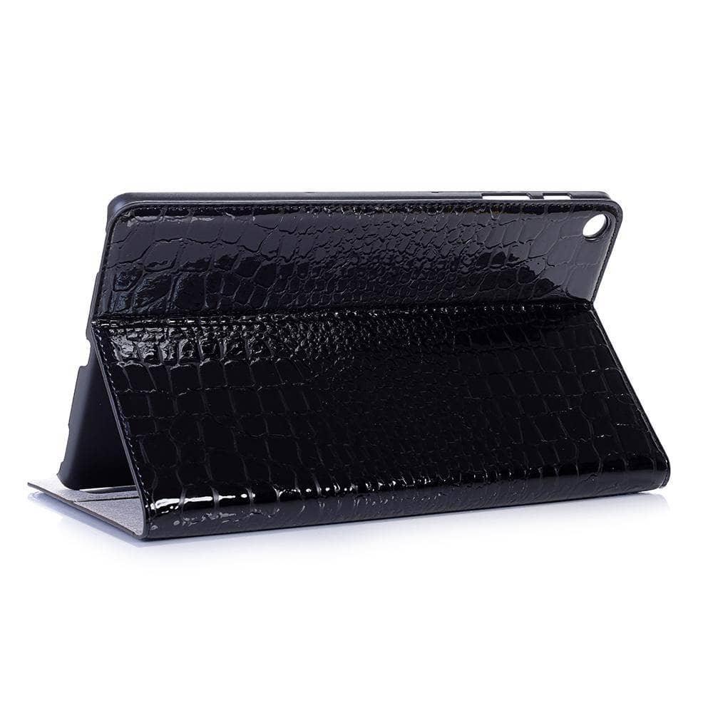 Crocodile Pattern Folio Case Galaxy Tab A 10.1 2019 T510 T515 Stand Card Slot - CaseBuddy