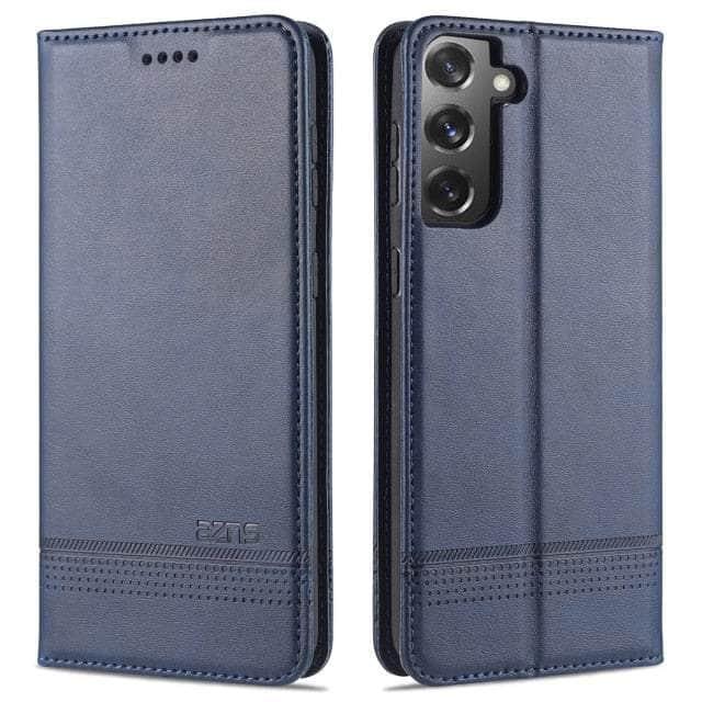 CaseBuddy Australia Casebuddy S22 / YZSCX Blue Deluxe Magnetic Heat Adsorption S22 Leather Case