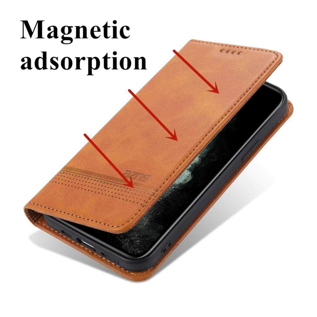 CaseBuddy Australia Casebuddy Deluxe Magnetic Heat Adsorption S22 Ultra Leather Case