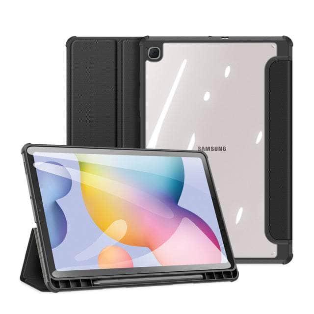 CaseBuddy Australia Casebuddy black / Tab S8 DUX DUCIS Galaxy Tab S8 X700 Leather Series Smart Sleep Wake Pencil Holder Case