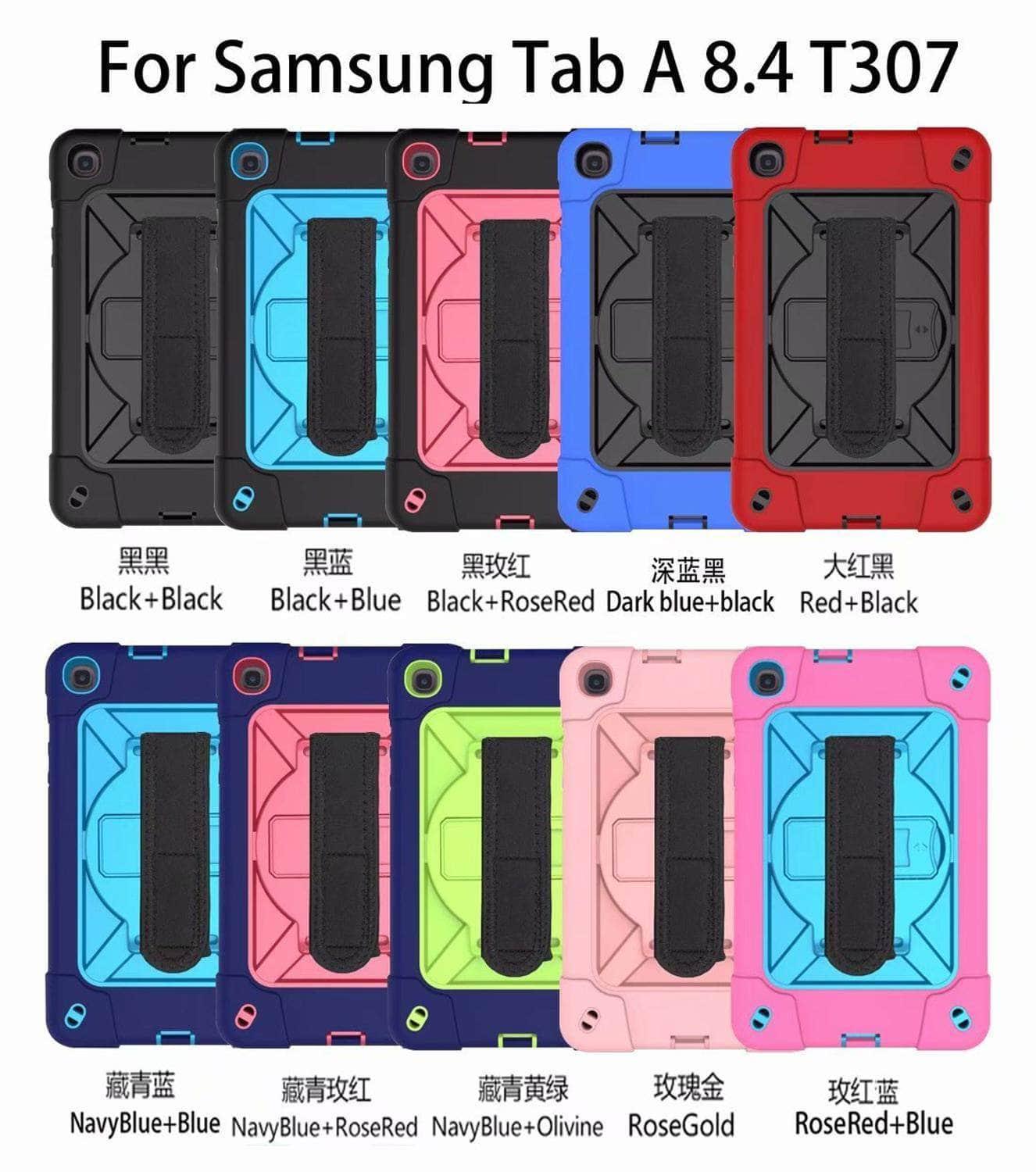 Full Protection Back Cover Galaxy Tab A 8.4 T307 2020 Shockproof Armor - CaseBuddy