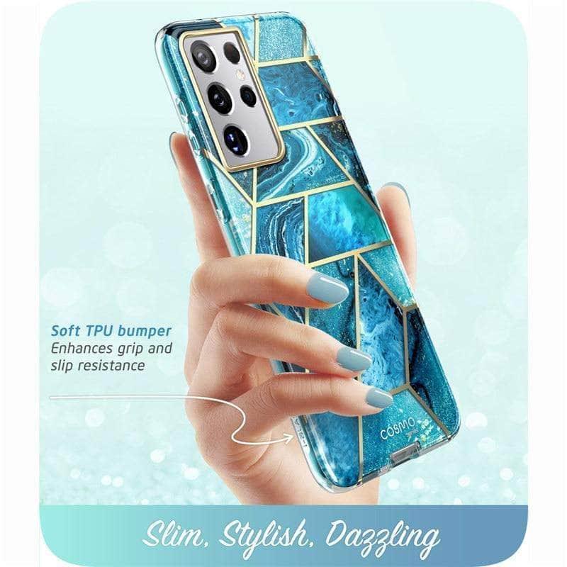 CaseBuddy Australia Casebuddy Galaxy S21 Ultra I-BLASON Cosmo Full-Body Glitter Marble Cover