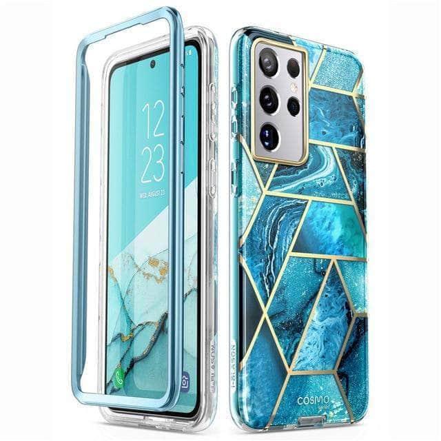 CaseBuddy Australia Casebuddy PC + TPU / Ocean Galaxy S21 Ultra I-BLASON Cosmo Full-Body Glitter Marble Cover