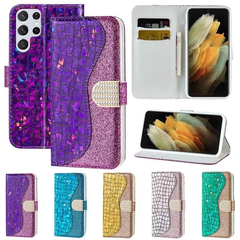 Casebuddy Galaxy S23 Laser Flash Powder Leather Case