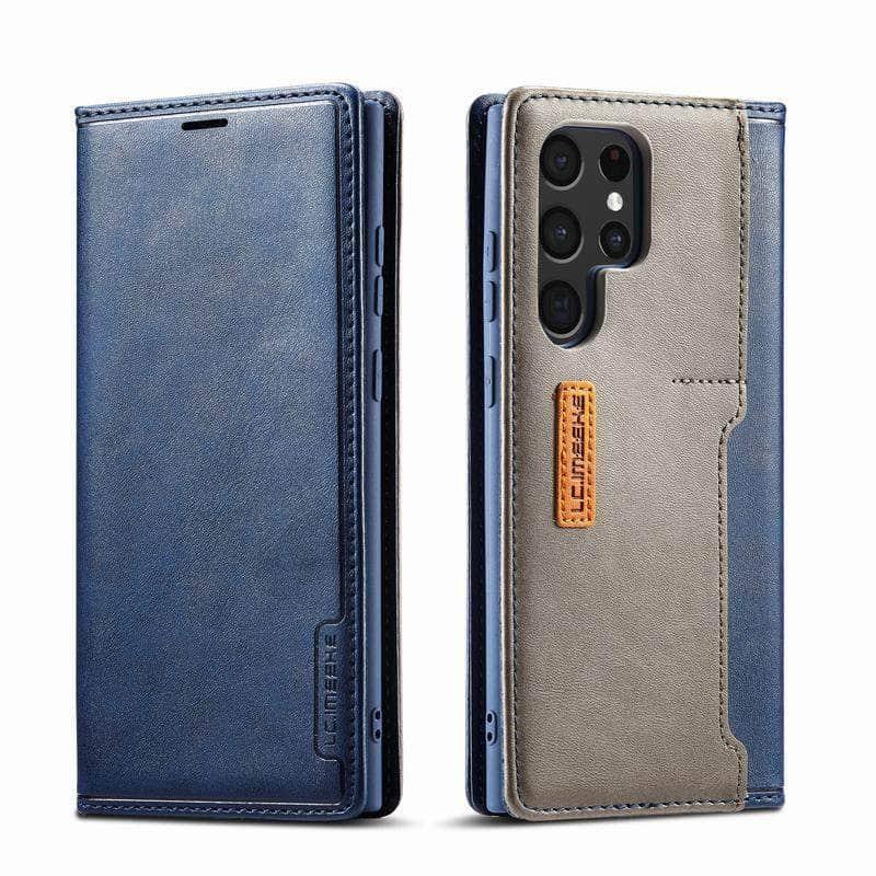 Casebuddy Galaxy S23 Plus Luxury Magnetic Real Leather Wallet