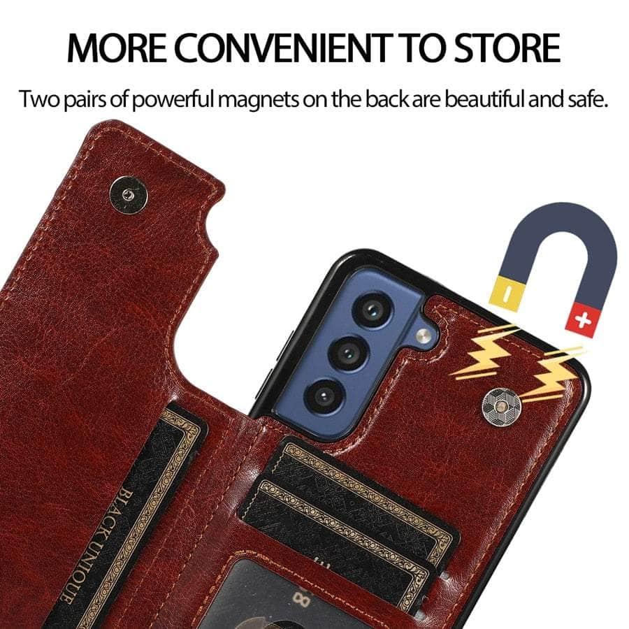 Casebuddy Galaxy S23 Ultra Luxury Slim Fit Wallet Leather Case