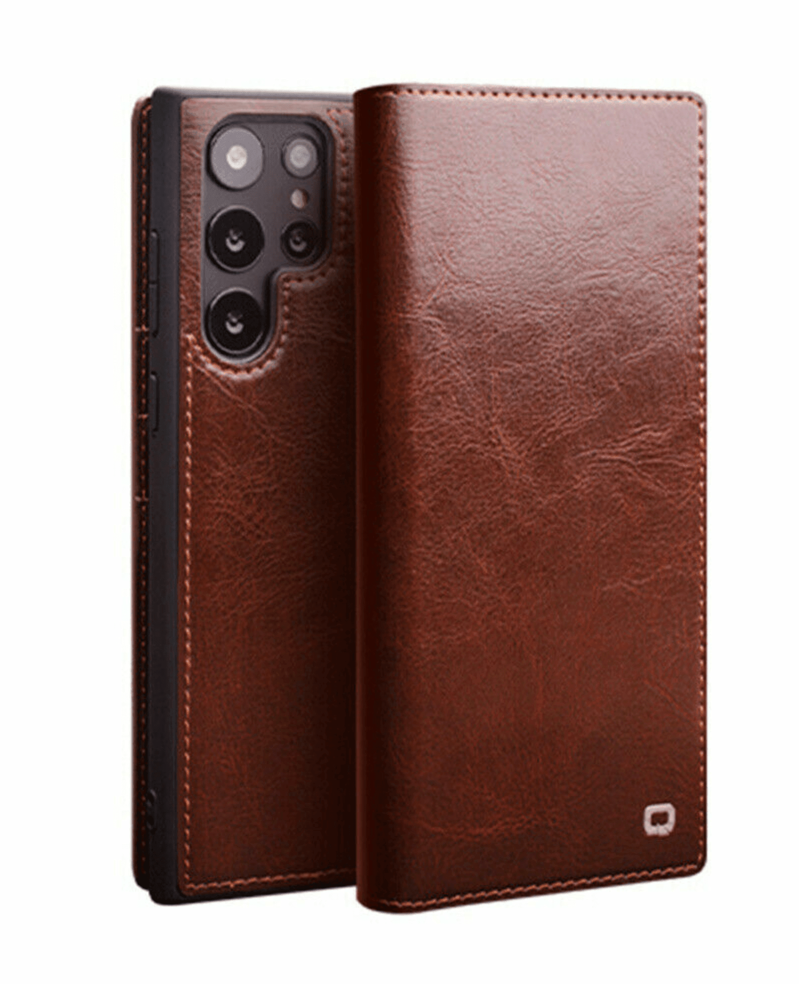 Casebuddy Galaxy S23 Ultra Real Genuine Leather Flip Cover