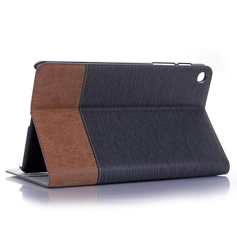 Galaxy Tab A 8.0 2019 Patchwork Business PU Leather Cover Flip Wallet Card Slot SM-T290 T295 - CaseBuddy