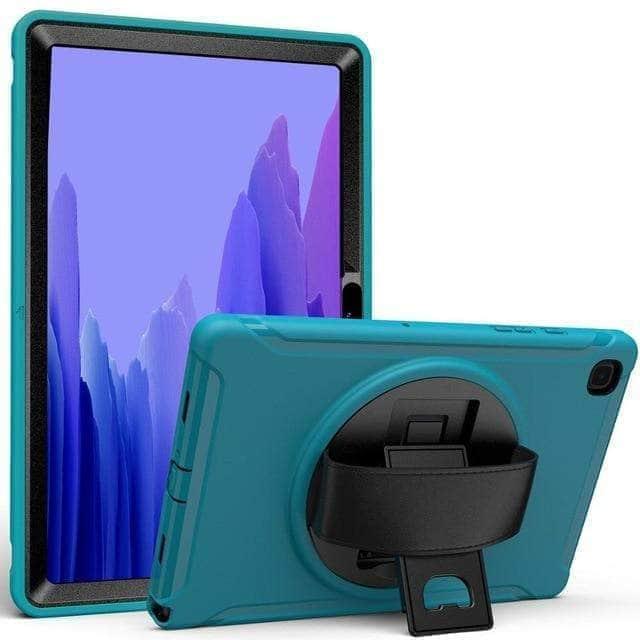 CaseBuddy Australia Casebuddy Green Galaxy Tab A7 Case 10.5 T500 T505 Rotation Tablet Shockproof Hard Heavy Duty Case