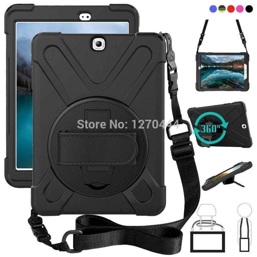 CaseBuddy Casebuddy Galaxy Tab S2 9.7 SM-T810 T811 T813 T815 T819 360 Swivel Hand Strap Case