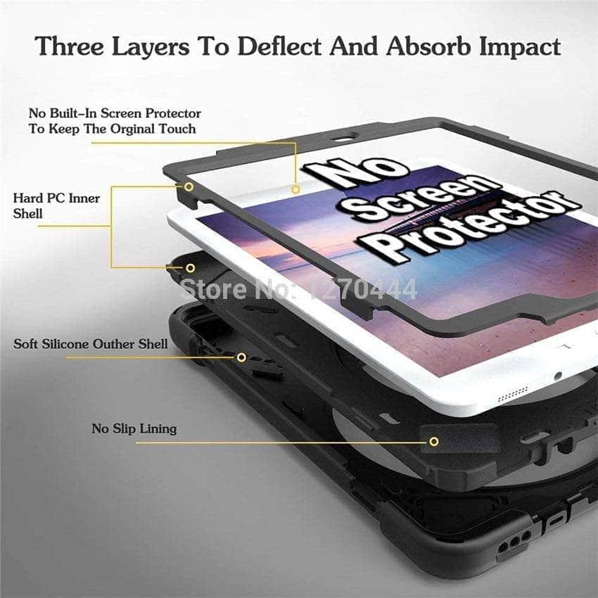 CaseBuddy Casebuddy Galaxy Tab S2 9.7 SM-T810 T811 T813 T815 T819 360 Swivel Hand Strap Case