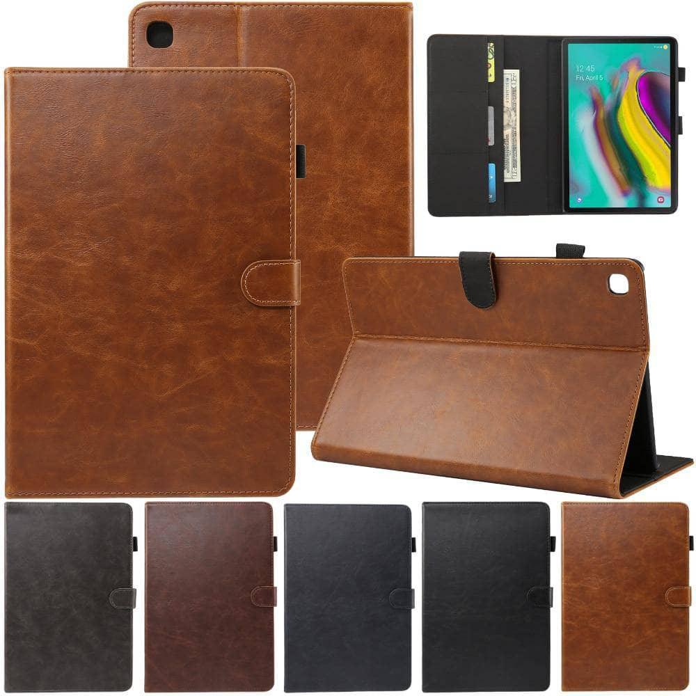 Galaxy Tab S5e 10.5 SM-T720 SM-T725 Simple Design Soft PU Leather Smart Flip Tablet Case - CaseBuddy