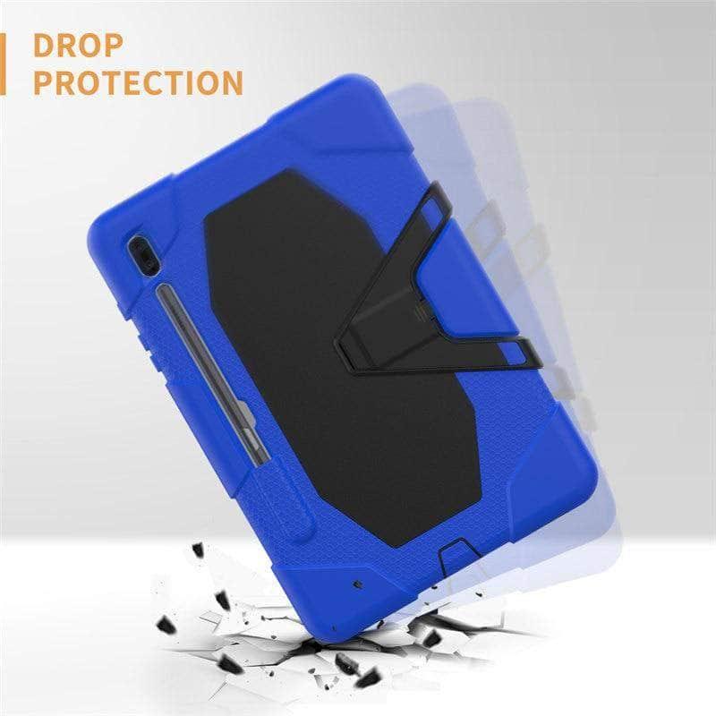 Galaxy Tab S6 10.5 2019 T860 T865 Kids Safe Shockproof Heavy Duty Silicone Hard Stand - CaseBuddy