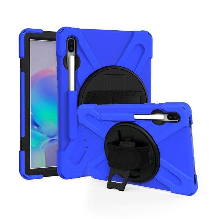 Galaxy Tab S6 10.5 2019 T860 T865 Rugged Hybrid Stand Cover Handle Rotate Pencil Holder Kids - CaseBuddy