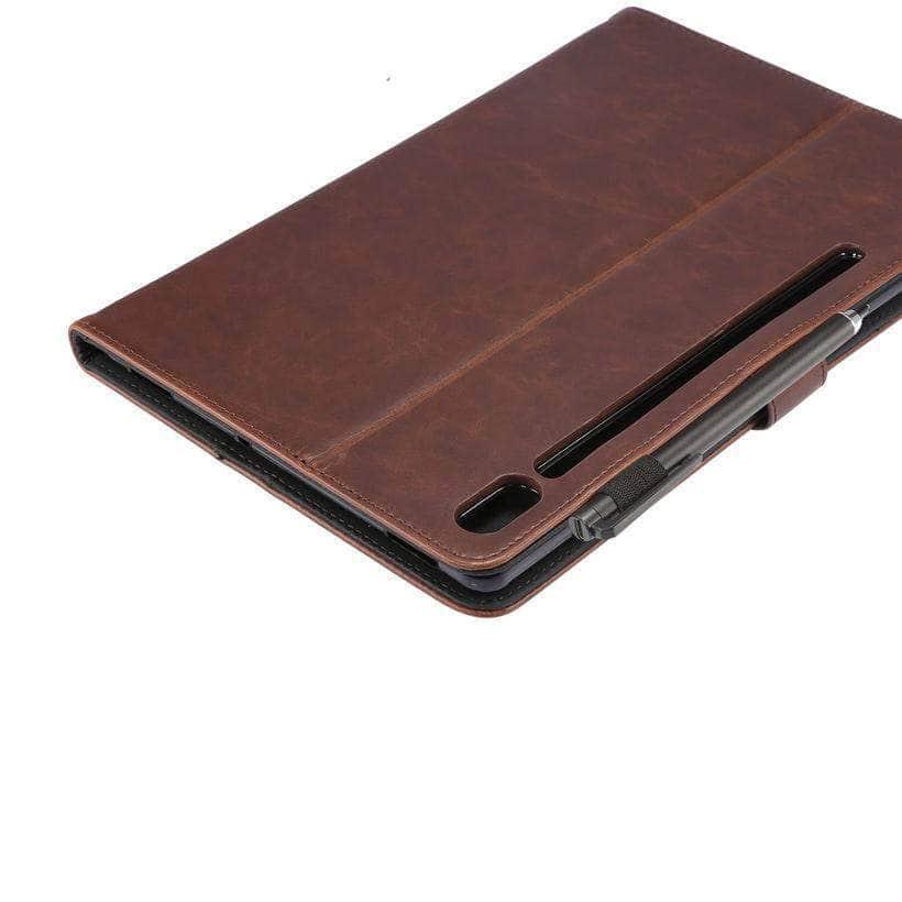 Galaxy Tab S6 10.5 T860 T865 Leather Look Stand Shell - CaseBuddy