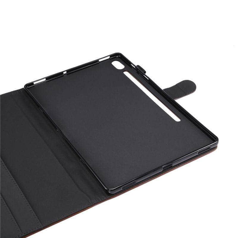 Galaxy Tab S6 10.5 T860 T865 Leather Look Stand Shell - CaseBuddy