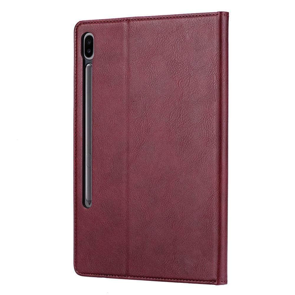 Galaxy Tab S7 Plus 12.4 T970 T975 Folding Flip Stand Card Slot Wallet - CaseBuddy