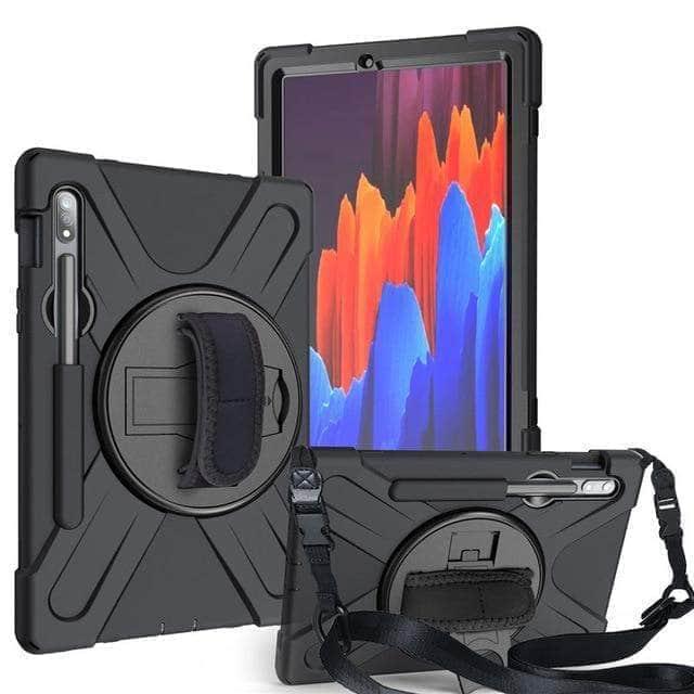 CaseBuddy Australia Casebuddy black / S7 Plus 12.4 T970 Galaxy Tab S7 Plus S T970 T975 12.4 Rugged Pencil Holder Hard Stand