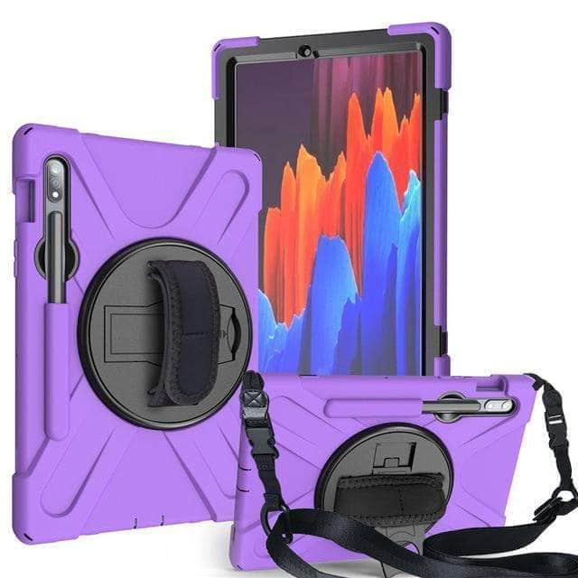 CaseBuddy Australia Casebuddy purple / S7 Plus 12.4 T970 Galaxy Tab S7 Plus S T970 T975 12.4 Rugged Pencil Holder Hard Stand