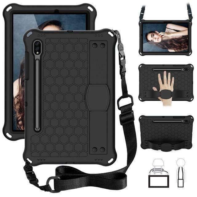 Galaxy Tab S7 T870 T875 Shockproof Armor Honeycomb Rugged Duty Hybrid Case - CaseBuddy