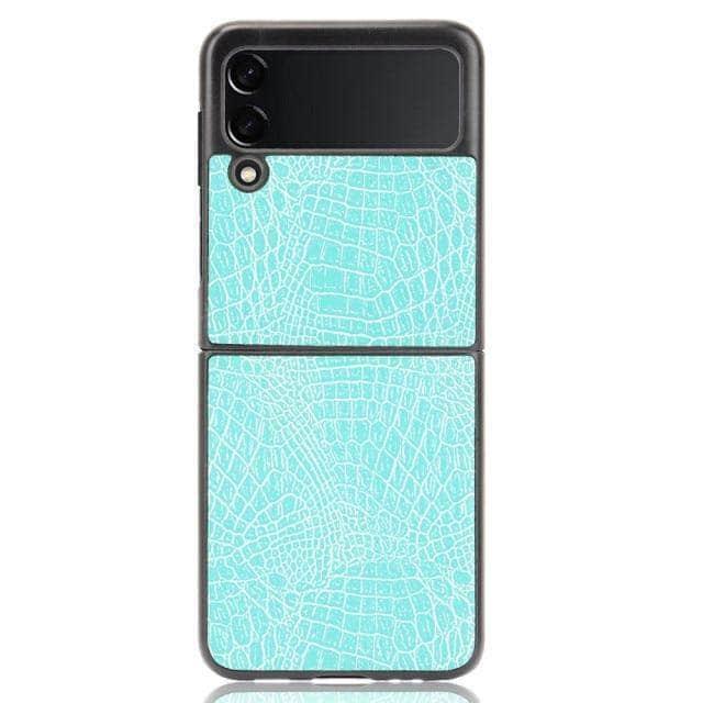 CaseBuddy Australia Casebuddy Samsung Z Flip 3 5G / green Galaxy Z Flip 3 Luxury Crocodile Skin Cover